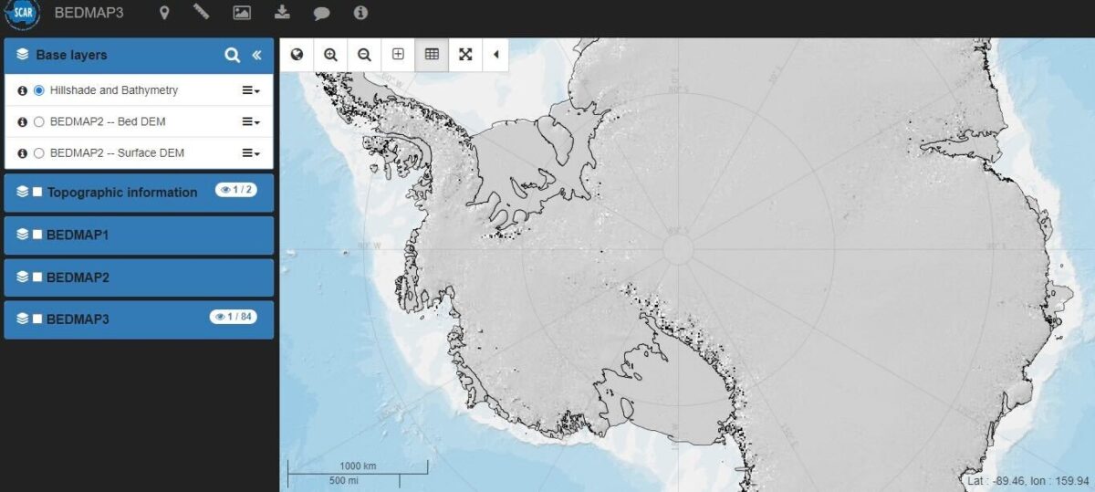 Liberan mapa interactivo con 60 años de datos de la capa de hielo de la Antártica